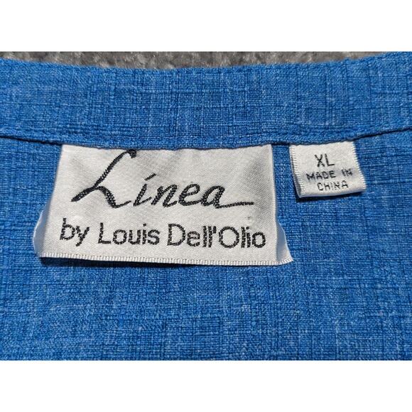 Linea by Louis Dell'Olio Sleeveless Tunic Dress Size XL Blue Princess Seams - Picture 7 of 13